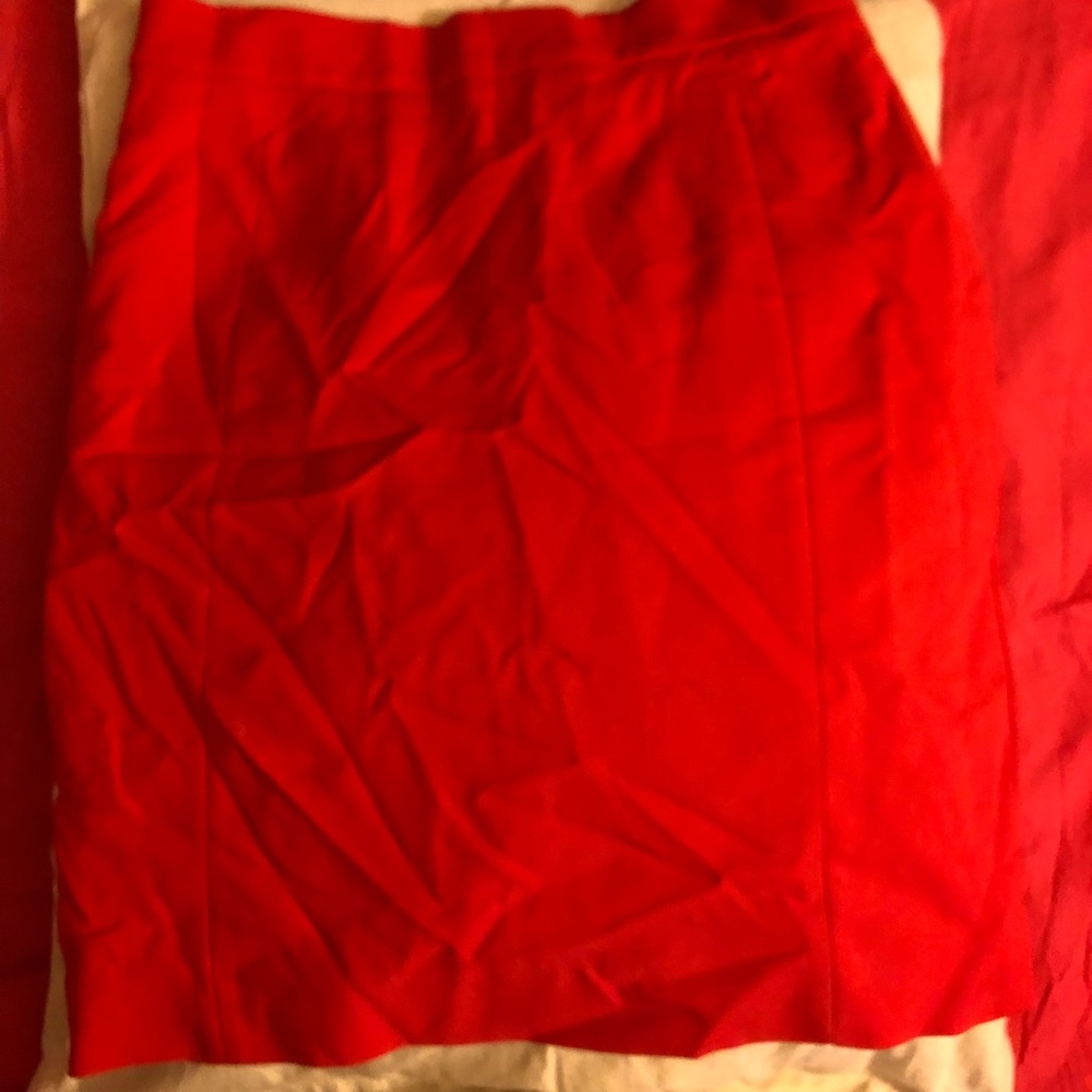 Orange Red Pencil Skirt